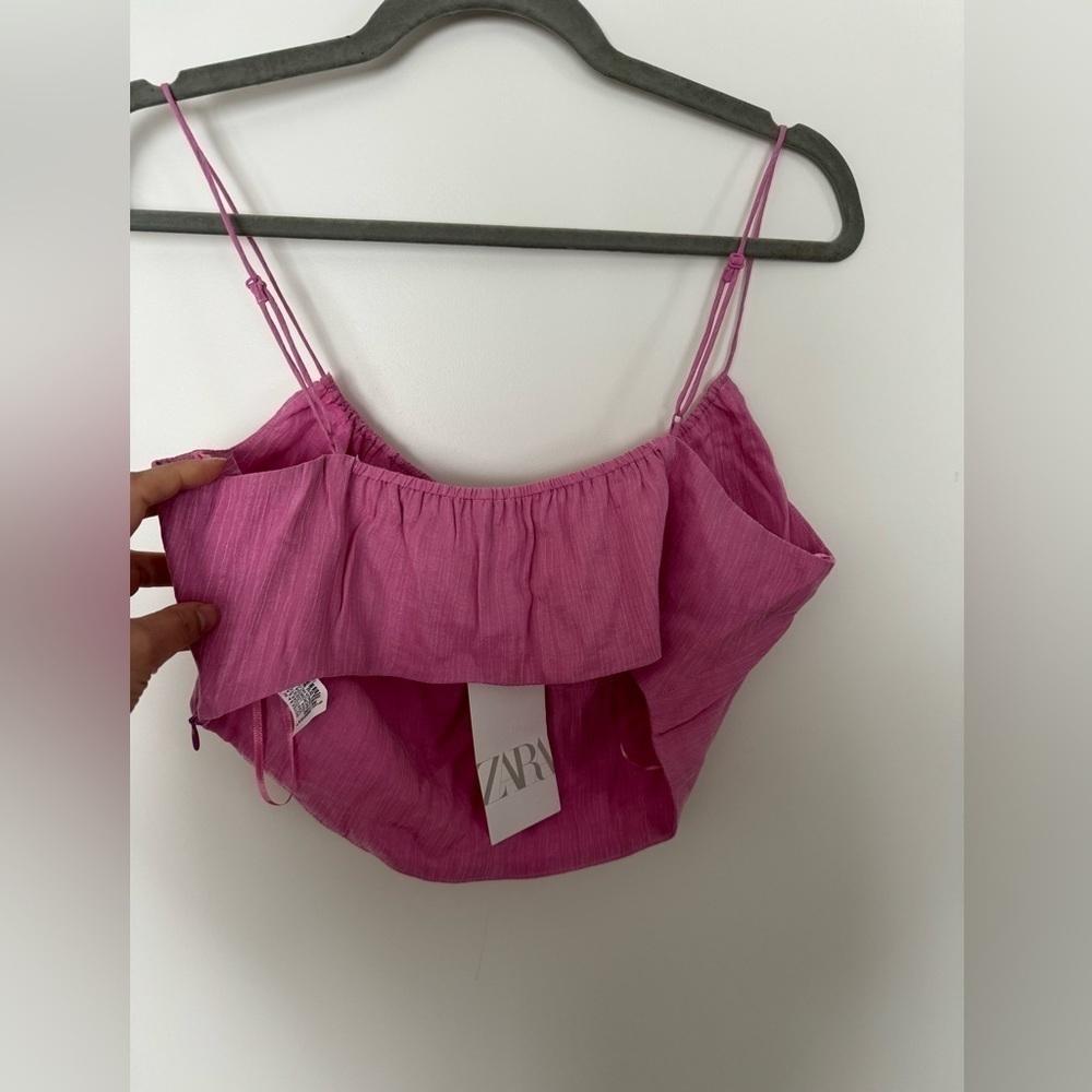 Zara Pink Crop Top - Picture 4 of 7